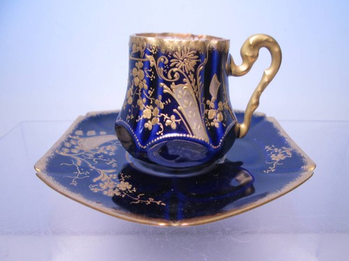 Antique limoges blue - blue, royal