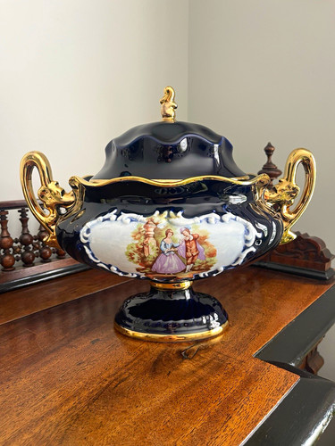 Cobalt blue gold limoges - blue,