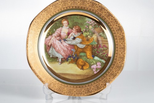 Rococo style decorative plate - rococo-style,